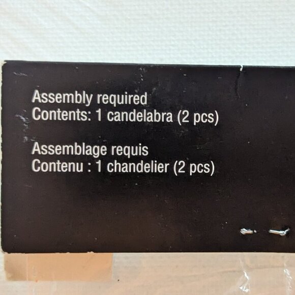 NWT Spooky Black 3D Foam Candleabra Goth Halloween Prop Haunted House Decoration - Picture 6 of 8